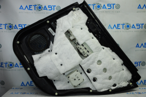Door trim card rear left Nissan Pathfinder 13-16 black with black insert cloth, armrest cloth, scratches