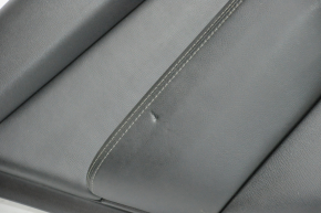 Door trim card rear left Nissan Pathfinder 13-19 black with black insert leather, armrest leather, scratches, bumps