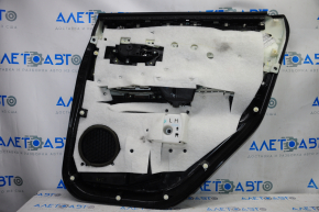 Door trim card rear left Nissan Murano z52 15-18 black with brown insert leather, molding gray gloss, scratches, bumps