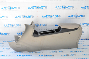 Central console armrest and cup holders Ford Escape MK3 17-19 beige, scratches, dry cleaning