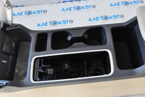Central console armrest and cup holders Ford Escape MK3 17-19 beige, scratches, dry cleaning