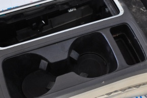 Central console armrest and cup holders Ford Escape MK3 17-19 beige, scratches, dry cleaning