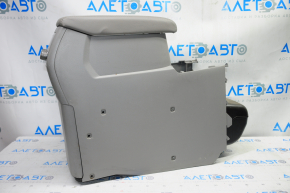 Central console armrest Toyota Highlander 08-13 gray, with climate control, scratches, bumps
