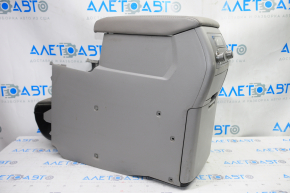 Central console armrest Toyota Highlander 08-13 gray, with climate control, scratches, bumps