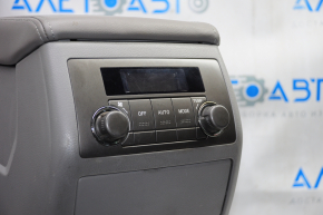 Central console armrest Toyota Highlander 08-13 gray, with climate control, scratches, bumps
