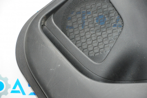 Door trim card rear right Nissan Murano z52 15-18 black with black insert leather, molding gray gloss, tear, scratches