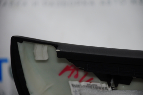 Door trim card rear right Nissan Murano z52 15-18 black with brown insert leather, molding gray gloss, tear, scratches
