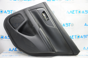 Door trim card rear right Nissan Altima 13-14 black with black insert leather, scratches