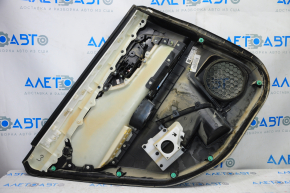 Door trim card rear right Nissan Altima 13-14 black with black insert cloth, tears, scratches, for dry cleaning