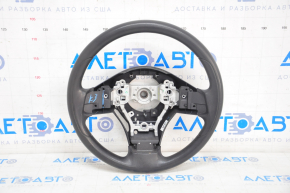 Naked steering wheel Subaru Forester 14-16 SJ black rubber, with rear pad, worn
