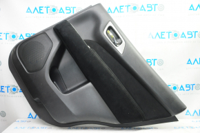 Door trim card rear right Nissan Pathfinder 13-16 black with black insert cloth, armrest cloth, scratches