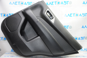Door trim card rear right Nissan Pathfinder 13-19 black with black insert leather, armrest leather, scratches, for dry cleaning