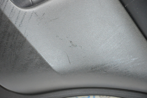 Door trim card rear right Nissan Pathfinder 13-19 black with black insert leather, armrest leather, scratches, for dry cleaning
