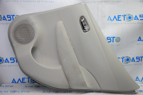 Door trim card rear right Nissan Leaf 13-12 gray, armrest cloth, broken crepe, scratches, creases