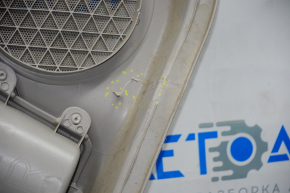 Door trim card rear right Nissan Leaf 13-12 gray, armrest cloth, broken crepe, scratches, creases