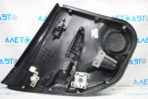 Nissan Leaf 13-17 black rear right door panel, black cloth armrest, with handle