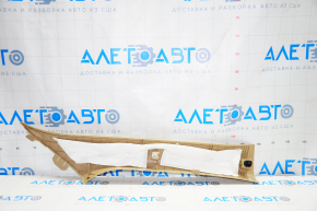Front pillar trim left Hyundai Sonata 11-15 beige, scratches