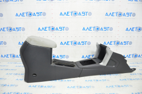 Console central armrest and cup holders Subaru Forester 14-18 SJ black with gray armrest, scratches, without plugs