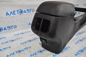 Console center armrest and cup holders Jeep Cherokee KL 14-23 black, broken air duct