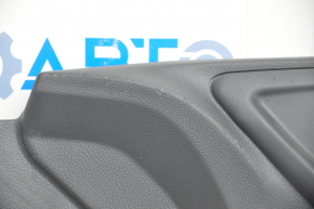 Door trim card front right Subaru Forester 14-15 SJ black with gray insert cloth, armrest cloth, scratches, under chemical, dented