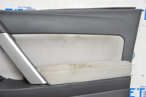 Door trim card front right Subaru Forester 14-15 SJ black with gray insert cloth, armrest cloth, scratches, under chemical, dented