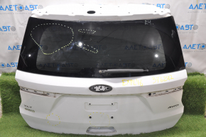 Naked trunk door with glass Ford Explorer 16-19 white YZ, with motor and leash, dented, scratches