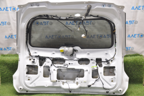 Naked trunk door with glass Ford Explorer 16-19 white YZ, with motor and leash, dented, scratches