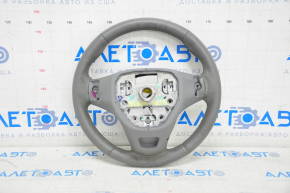 Naked steering wheel Chevrolet Volt 16 - leather, gray, without buttons and paddles, heated, scratches