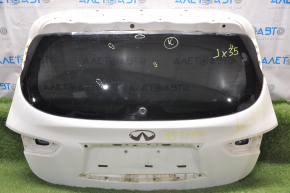 Bare trunk door with glass Infiniti JX35 QX60 13-15 prerest, white QAB scratches, rubbed glass