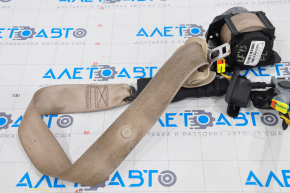 Driver's seat belt with tensioner Hyundai Sonata 15-17 beige, for cleaning
