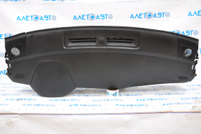 Dashboard front panel without AIRBAG Hyundai Sonata 15-17 beige trim, crack along AIRBAG contour, scratches