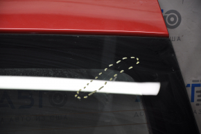Naked trunk door with glass Toyota Prius 30 10-11 red 3R3, with two glasses, scratches