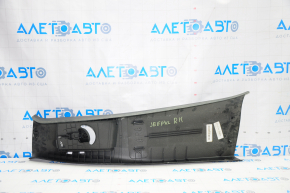 Right upper center pillar trim, Jeep Cherokee KL 14-23, black, scratches