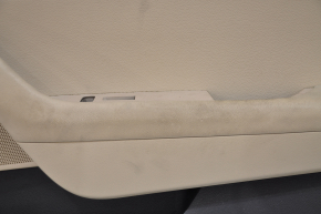 Door trim card front right Hyundai Sonata 15-19 beige with beige insert plastic, armrest leather, gray molding structure, for dry cleaning