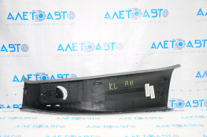 Center pillar trim upper belt right Jeep Cherokee KL 14-23 black, scratches, without plug