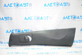 Center pillar trim, upper belt, left, Dodge Dart 13-16, black, scratches