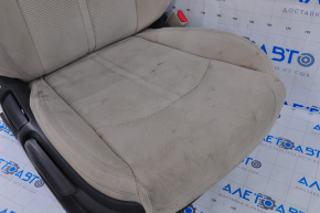 Passenger seat Hyundai Sonata 15-17 with airbag, mechanical, beige cloth, dry-cleanable