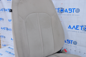 Passenger seat Hyundai Sonata 15-17 with airbag, mechanical, beige cloth, dry-cleanable