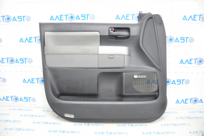 Door trim card front left Toyota Sequoia 08-11 black gray, JBL, scratches