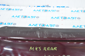 Rear bumper lip Ford Fusion mk5 13-18 for 1 pipe, burgundy, scratches, missing left part