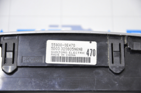 Climate control control 2 row Toyota Highlander 14-19 rubbed glass, scratches on the trim