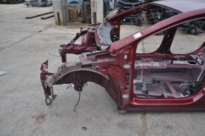 Front left quarter Chevrolet Volt 16 - on the body, red, dent