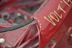 Front left quarter Chevrolet Volt 16 - on the body, red, dent