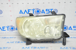 Headlight front right Toyota Sequoia 08-17 bare, no cracks, for polishing