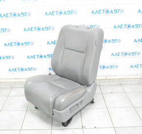 Driver's seat Toyota Sequoia 08-09 with airbag, electric, gray leather, without headrest, cracks, for re-upholstery