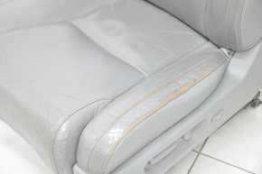 Driver's seat Toyota Sequoia 08-09 with airbag, electric, gray leather, without headrest, cracks, for re-upholstery