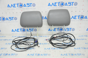 Front seat headrests Toyota Sequoia 08-16 leather gray, with monitors, not