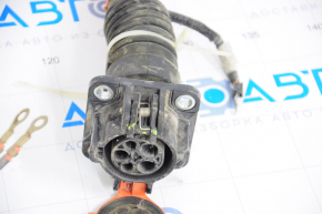 Charging port with cable normal charge left Nissan Leaf 13-17 broken cover latch, chip defect