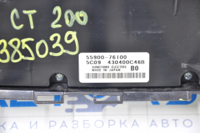 Climate control Lexus CT200h 14-17 broken mounts trim, scratches, rubbed glass