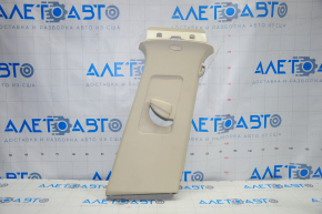 Upper center pillar trim belt right VW Tiguan 09-17 beige, plastic turned white